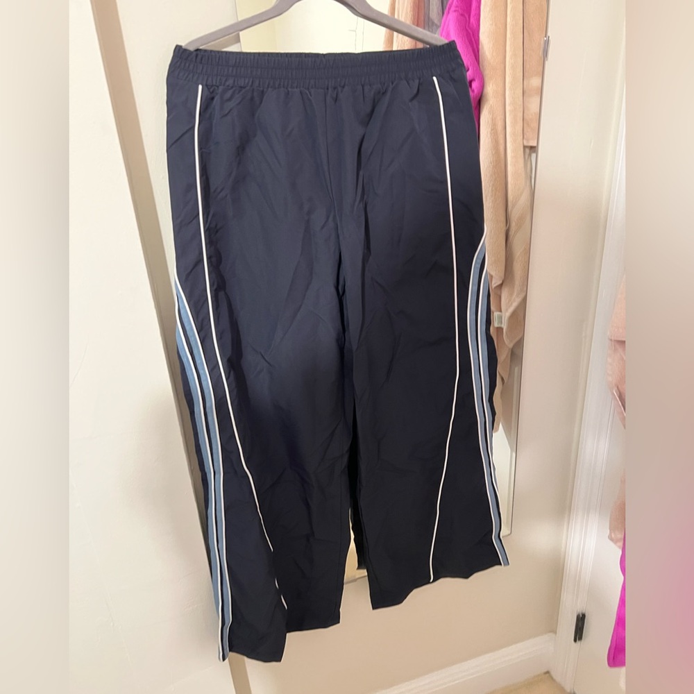 Wide leg track pants